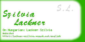 szilvia lackner business card